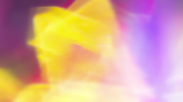 Flashes of Chaotic Refractions. Loop. A chaotic shimmer of multi-colored geometric shapes created by a multifaceted crystal