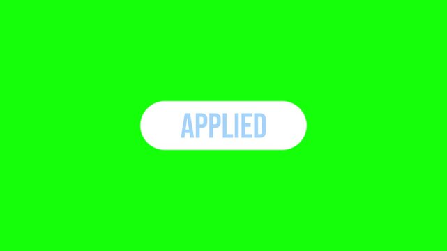 The apply symbol appears animated. The text changes to applied. The cursor icon moves and presses the red button.