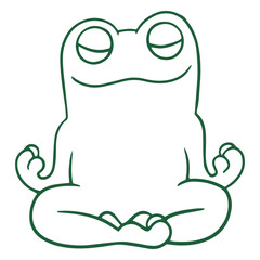 Obraz premium Yoga stroke frog relax