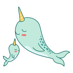 Narwhal baby kawaii animal © Vexels