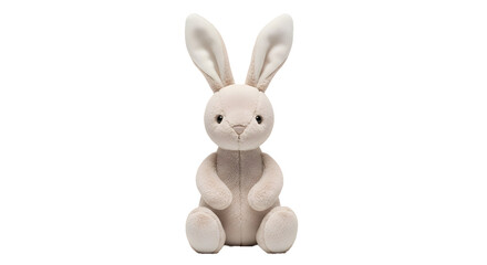 Obraz premium A white stuffed rabbit toy with long ears and a cute expression
