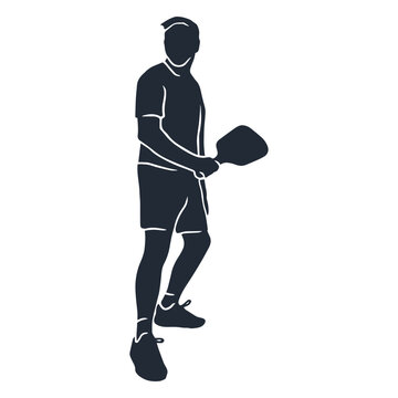 Man playing pickleball