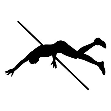 Man jumping pole vault