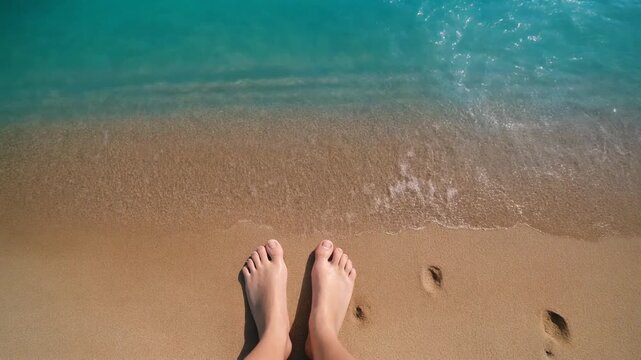 Barfuss laufen am Strand 