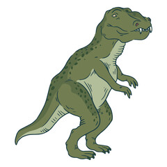 Obraz premium Green tyrannosaurus rex