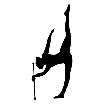 Baton twirling performed by woman
