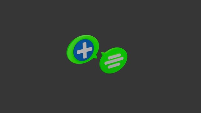 Concept Icon: Illustrative icons of addition and equal sign, representing a core concept of mathematical relationships.