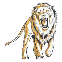 Lion duotone roar © Vexels