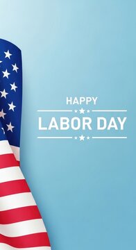 Happy labor day celebration honoring american workers and labor unions