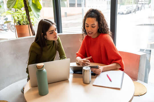 Collaborative work in a modern coworking space