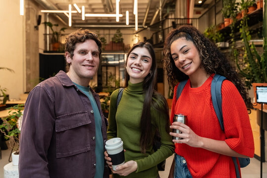 Multiethnic team in a modern office setting