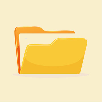 Dossier jaune illustr&eacute;, ic&ocirc;ne de fichier et organisation num&eacute;rique