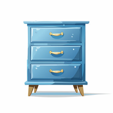 Kleine blaue Kommode