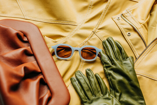 Colorful fashion accessories and clothing