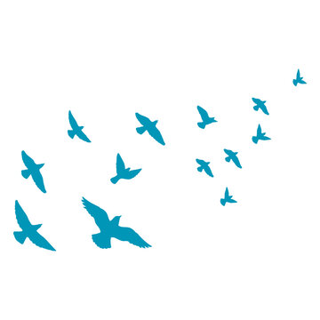 Flying birds wall decal
