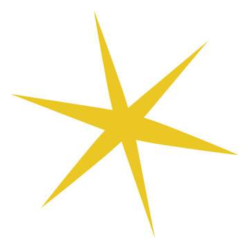 Yellow star simple icon