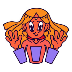 Princess in retro cartoon style © Vexels