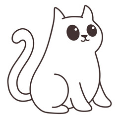 Adorable alert cat © Vexels