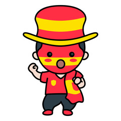 Obraz premium Soccer fan of Spain