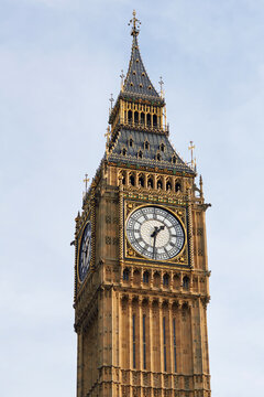 Big Ben in London with detailed architecture