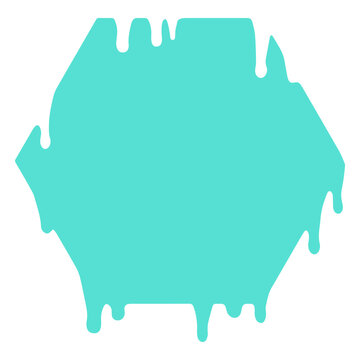 Blue dripping octagon