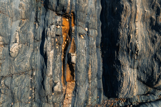 Rugged rock surface with natural formations