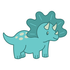 Cartoon triceratops dinosaur © Vexels