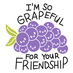 Naklejka premium Bunch of purple grapes