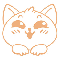 Cat with orange eyes © Vexels