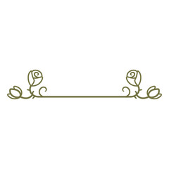 Elegant floral border design with roses © Vexels