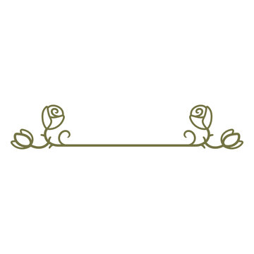 Elegant floral border design with roses