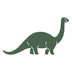 Long neck green dinosaur © Vexels