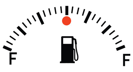 Gas, and fuel gauge meter icon set featuring full and empty indicators, power and speed measurement concept, modern flat vector illustration for automotive, dashboards, apps, websites, and digital  © welcome  saiful  