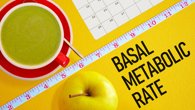 Basal metabolic rate BMR concept with calorie burning at rest, energy expenditure measurement, metabolism tracking, weight management and nutrition science for healthy lifestyle