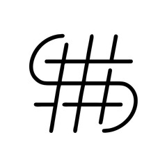 Obraz premium Hashtag Line Icon