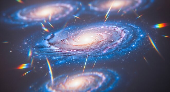 Spiral galaxies cosmic visuals