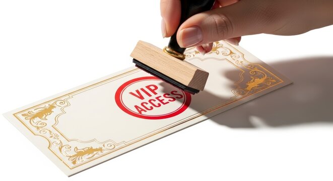 Hand Stamping VIP Access Card.