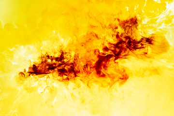 Drop of iodine dissolving in water, antiseptic and medical concept. Liquid disinfectant spreading in fluid, symbol of hygiene and infection prevention.