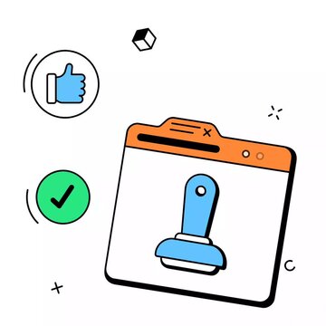 Digital Document Verification and Approval Process Animation
