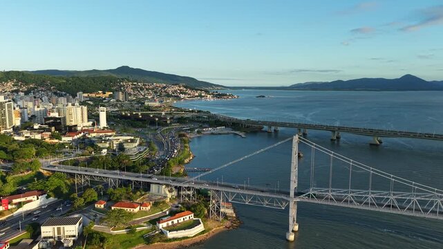 Florian&oacute;polis, Santa Catarina, Brasil. Vista a&eacute;rea da cidade de Florian&oacute;polis.