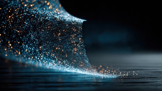 Glowing Document Emits Light in Dark Space With Ample Room for Text and Simple Layout Captured With an 85mm Lens at F2.2