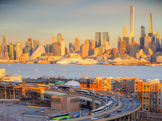 Midtown Manhattan view with the highway 
