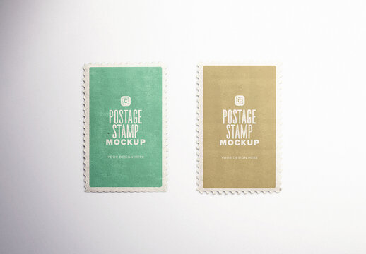 Postage Stamp Pair Mockup