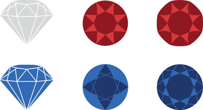 A collection of colorful gemstones on a clean white background