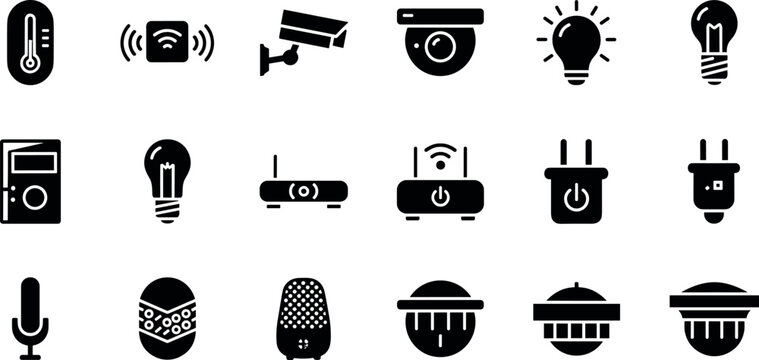 A collection of smart home devices for modern living and automation