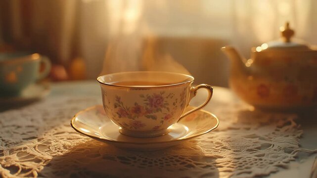 クラシックティーカップが醸す優雅なティータイム