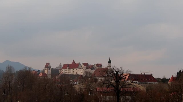 historic cityscape fuessen germany 4k 25fps video