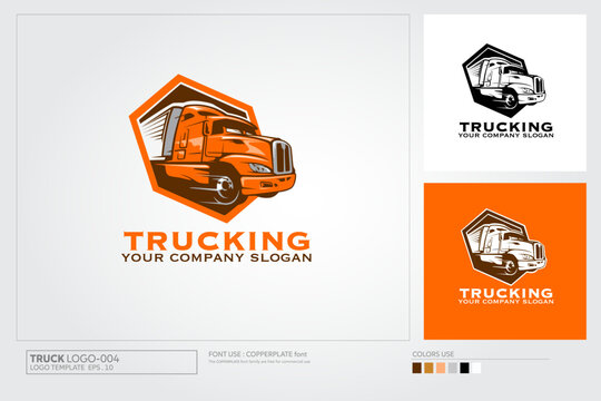 Trucking Company Logo. Premium Vector Truck Logo Vector 