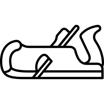 Minimalistic cooper heading float plane outline icon