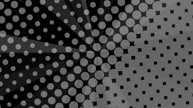Monochrome Comic Style Radial Sunburst Animation Background